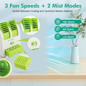 Dual Bladeless Mini Air Conditioner – USB & Fragrance</title_html>