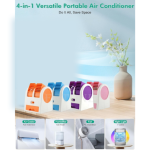Dual Bladeless Mini Air Conditioner – USB & Fragrance</title_html>
