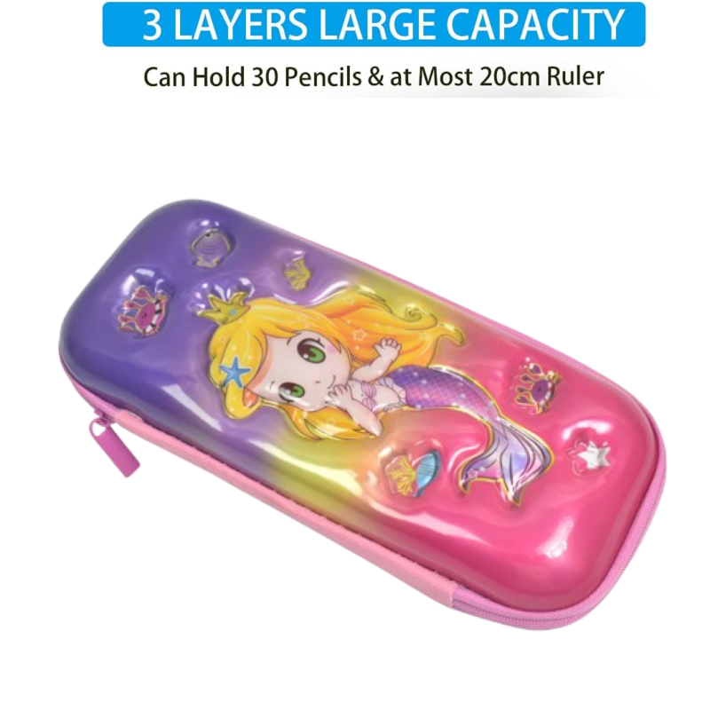 20791.png Cute Cartoon Pencil Case � Durable Hard Shell with Zipper