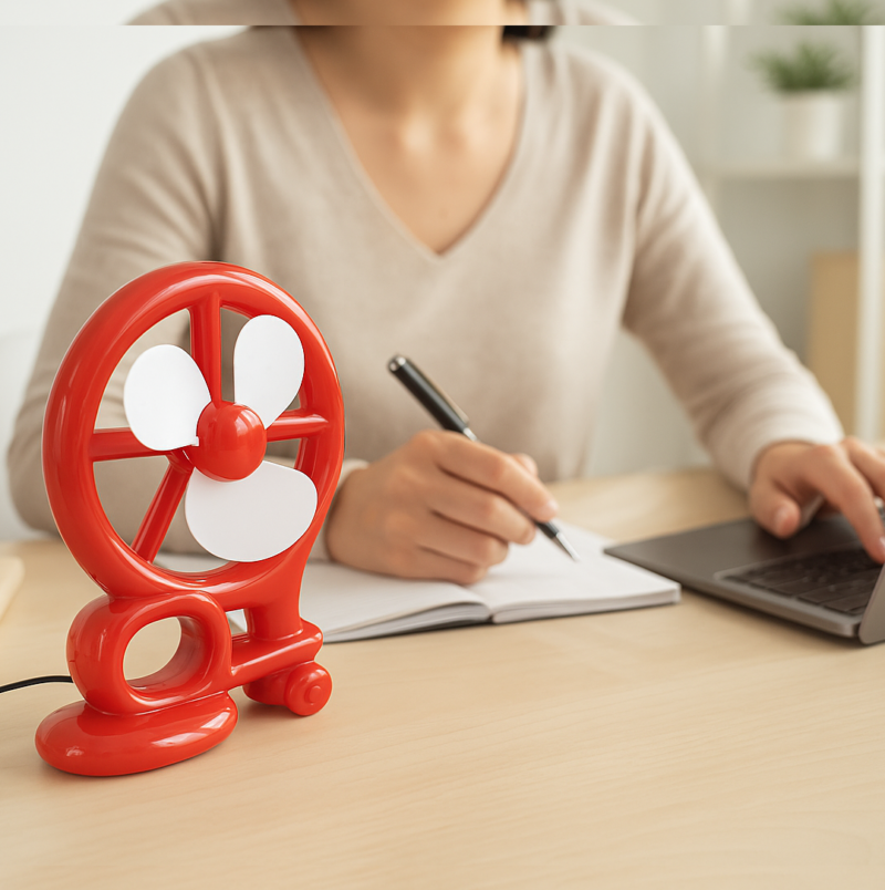 Mini Cooling USB Fan – Portable Desk Fan for Home & Office | Velvet Wheels