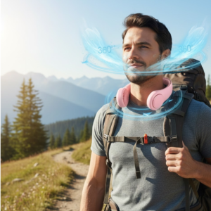 Bladeless Neck Fan – USB Rechargeable & Hands-Free |