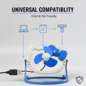 USB Mini Fan – Quiet & Portable Desk Fan for Home & Office | VoltDesk