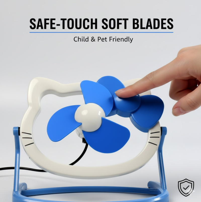 USB Mini Fan – Quiet & Portable Desk Fan for Home & Office | VoltDesk