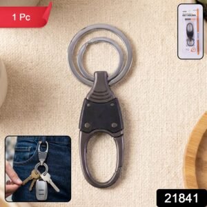 21841.jpg Metal Key Holder – Durable Dual Ring with Rotating Swivel