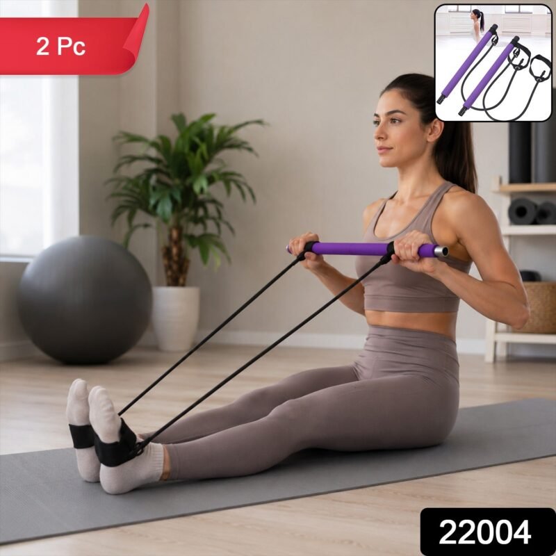 Pilates Bar with Resistance Bands � Full-Body Home Workout Kit