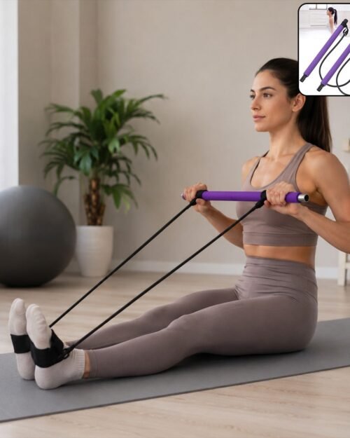 Pilates Bar with Resistance Bands � Full-Body Home Workout Kit