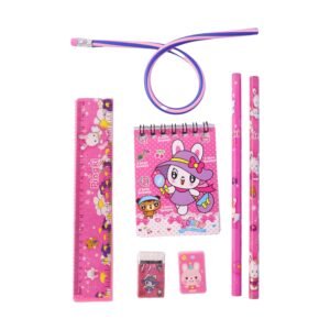 Kids Stationery Set � 7-in-1 Cute Pink Gift Pack for Girls