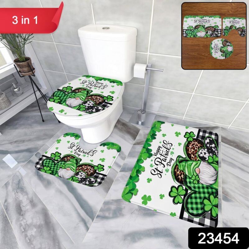 23454_bathroom_mat_set_sku.jpg 3 in 1 Bathroom Mat Set � Complete Floor Coverage & Non-Slip Design
