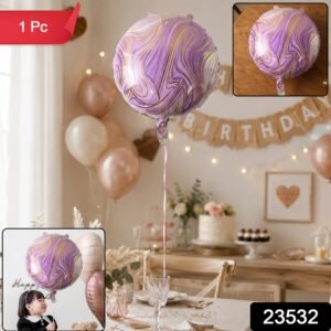 23532.jpg Round Marble Foil Balloon � Bright Party Decoration 15cm