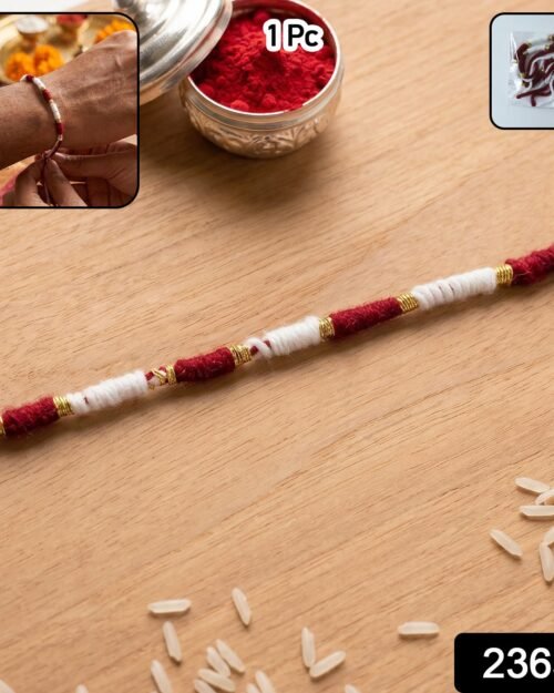 Traditional Pearl Beaded Rakhi � Elegant Festive Design for Raksha Bandhan