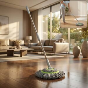 2in1Self-WringingTwistSqueezeMopStick-WOSKU-01.jpg 360° Spin Mop – Adjustable Handle & Microfiber Head for Effortless Cleaning