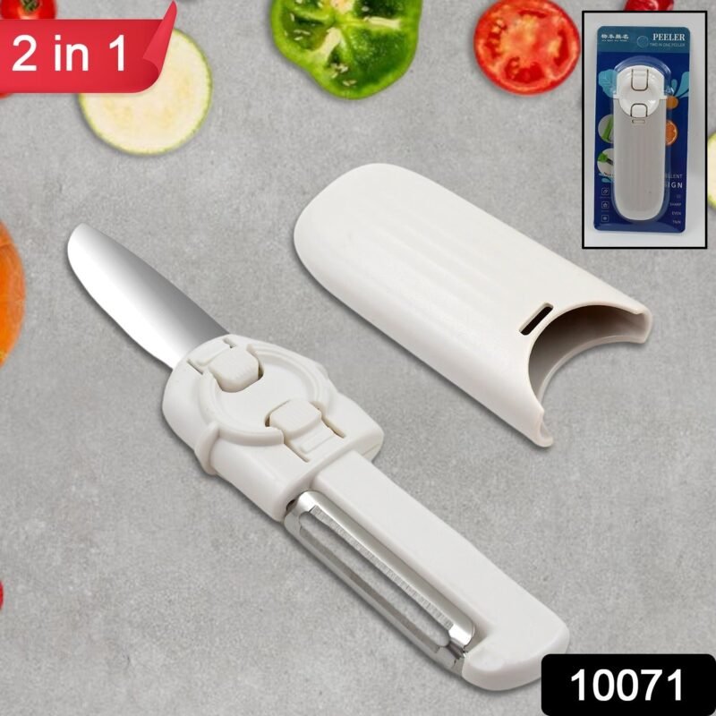 2-in-1 Knife Peeler – Stainless Steel & Portable | Quickslice