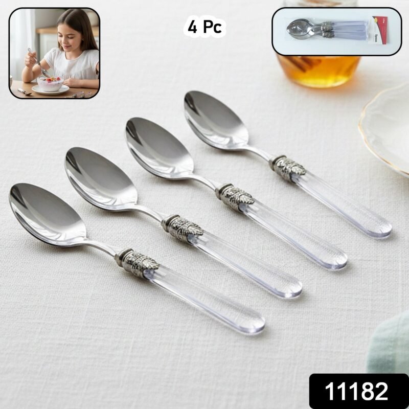 Stainless Steel Dessert Spoon – Elegant Multipurpose Cutlery for Home & Dining