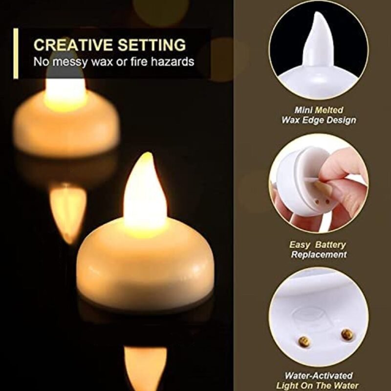 Flameless Floating Candles � Safe & Long-lasting Water Decor