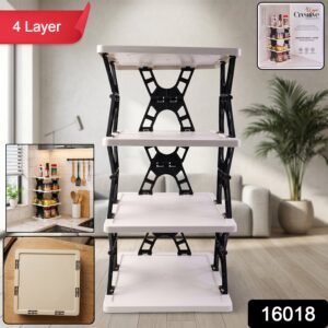 4-layers-Rack-WOSKU-02.jpg Multipurpose Foldable 4 Layer Storage Rack � Space Saving Organizer