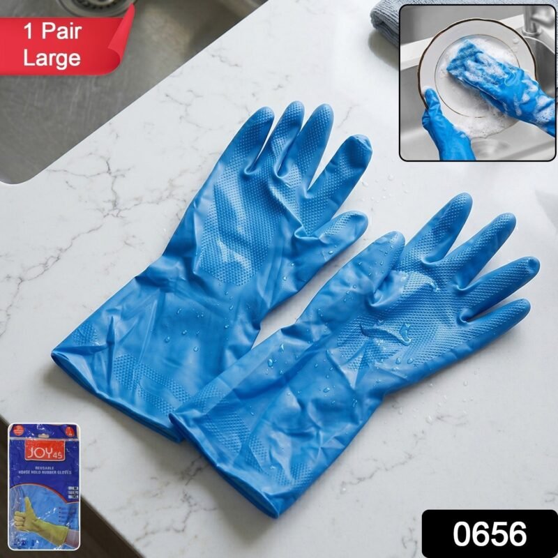 41fc488a-c77b-40c9-b6ad-3b5687e38c6f.jpg Waterproof Rubber Cleaning Gloves � Reusable & Durable for Household Tasks
