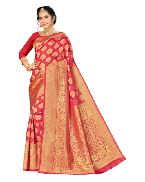 49730447331_b5a880688f_o_d-1000x1000-1.webp Generic Women's Banarasi silk Saree with Blouse (Red, 5-6mtr)