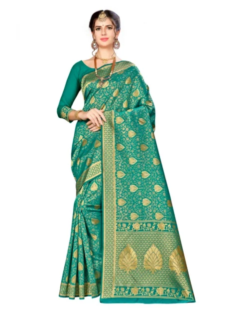 49730449186_6d50c88333_o_d-1000x1000-1.webp Generic Women's Banarasi silk Saree with Blouse (Green, 5-6mtr)