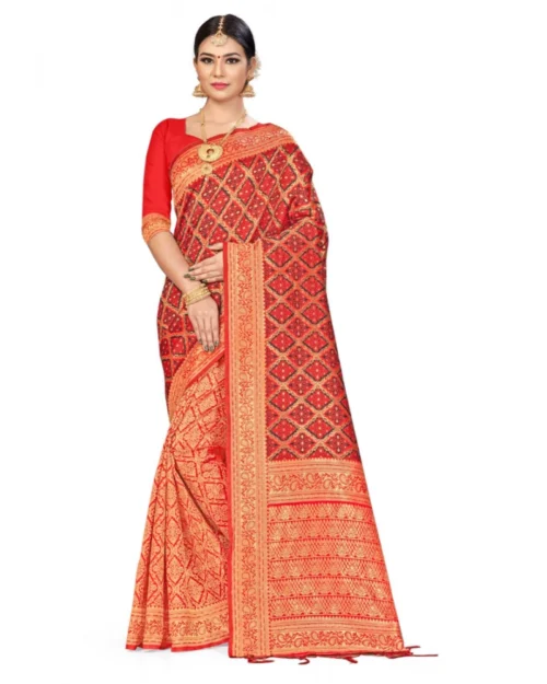 49730475796_f1b8c160a3_o_d-1000x1000-1.webp Generic Women's Banarasi silk Saree with Blouse (Red,black, 5-6mtr)