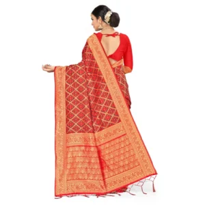 49730797927_5eedfebcd0_o_d-1000x1000-1.webp Generic Women's Banarasi silk Saree with Blouse (Red,black, 5-6mtr)