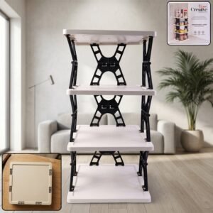 4layersRack-WOSKU-01.jpg Multipurpose Foldable 4 Layer Storage Rack � Space Saving Organizer