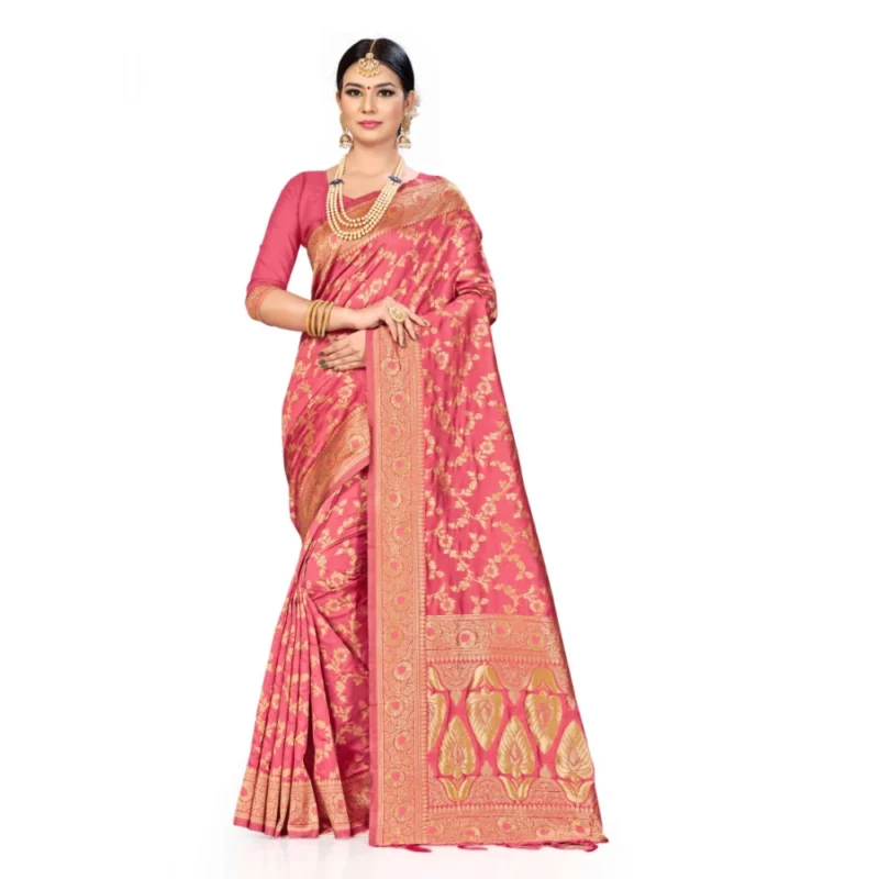 50443398511_ed536288df_o_d-1000x1000-1.webp Generic Women's Banarasi Silk Saree (Peach, 5-6mtrs)