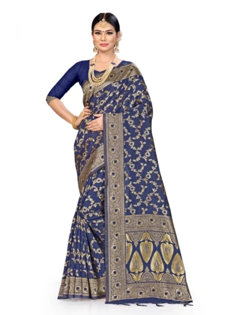 50443398586_f33e6ae11f_o_d-1000x1000-1.webp Generic Women's Banarasi Silk Saree (Neavy blue, 5-6mtrs)