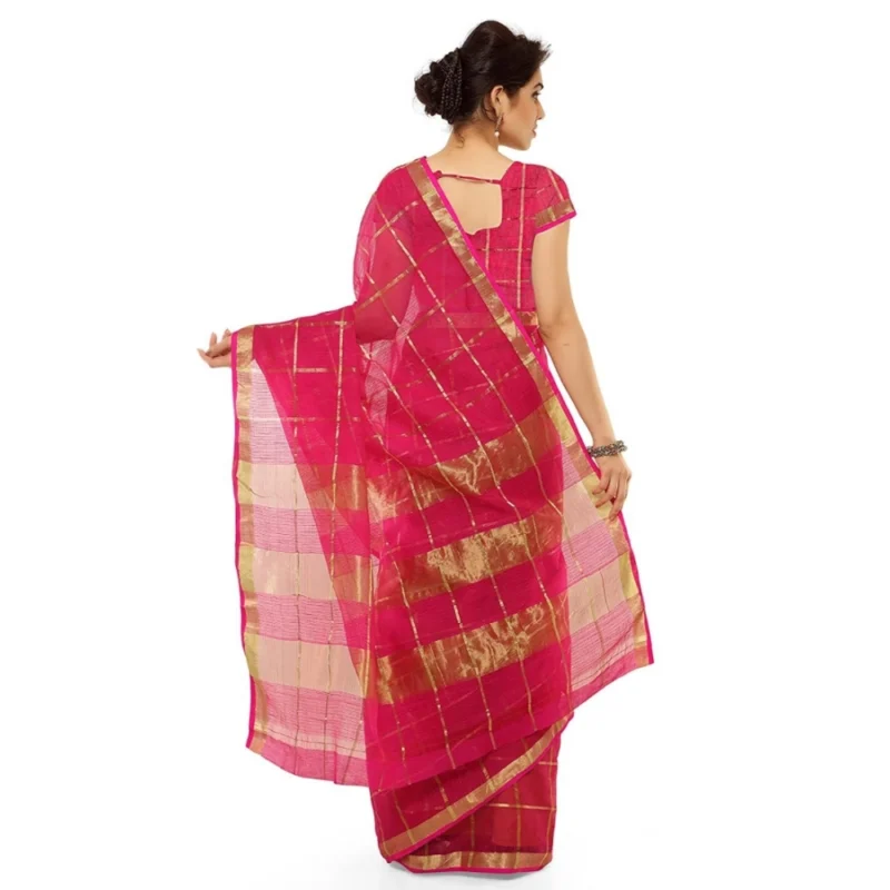 50802121518_2cdcc30013_o_d-1000x1000-1.webp Generic Women's Kota Doria Cotton Saree With Blouse (Rani,6-3 Mtrs)