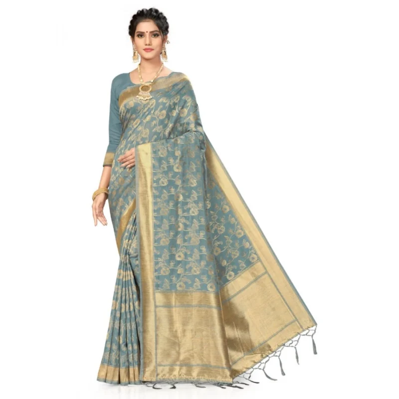 50968677951_e46fb072df_o_d-1000x1000-1.webp Generic Women's Banarasi (Spun Cotton) Saree (Grey,5-6 Mtrs)
