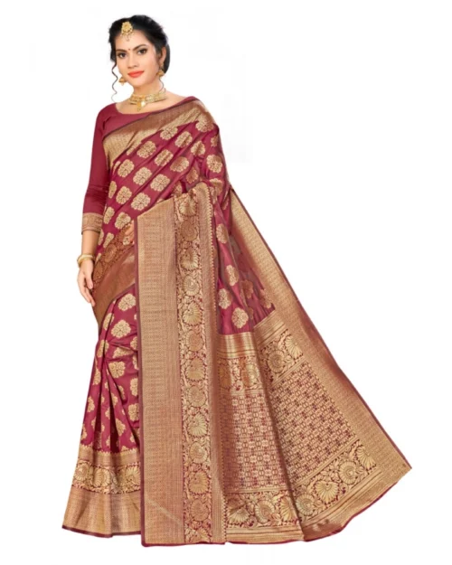 50968767932_f339533b4f_o_d-1000x1000-1.webp Generic Women's Banarasi Silk Saree (Maroon,5-6 Mtrs)