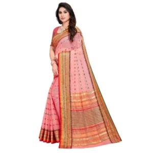 51339812477_c8b453678e_o_d-1000x1000-1.webp Generic Women's Kota Doria Cotton Woven Butta Saree With Blouse (Pink, 5-6 Mtrs)