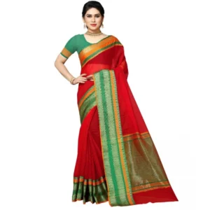 51339826357_7e9d2dd2a9_o_d-1000x1000-1.webp Generic Women's Kota Doria Cotton Border Saree With Blouse (Red, 5-6 Mtrs)