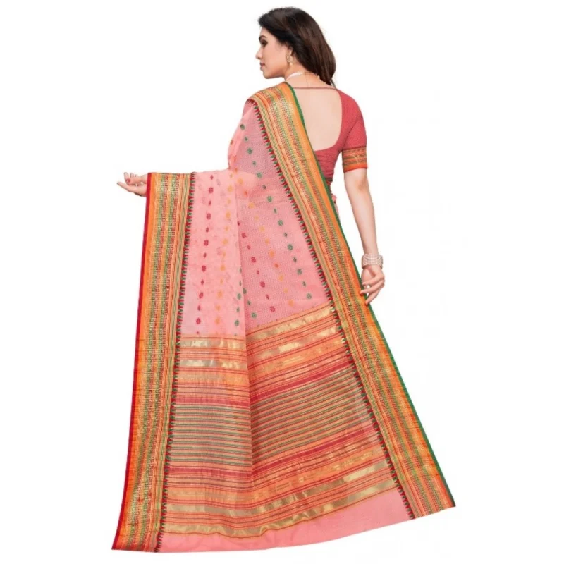51340536736_90930b3e22_o_d-1000x1000-1.webp Generic Women's Kota Doria Cotton Woven Butta Saree With Blouse (Pink, 5-6 Mtrs)