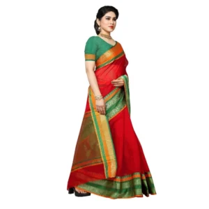 51340550236_3e335a7f71_o_d-1000x1000-1.webp Generic Women's Kota Doria Cotton Border Saree With Blouse (Red, 5-6 Mtrs)