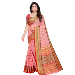 51340759123_effe7b6df4_o_d-1000x1000-1.webp Generic Women's Kota Doria Cotton Woven Butta Saree With Blouse (Pink, 5-6 Mtrs)