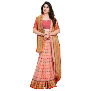 51341544380_e69fe7df2a_o_d-1000x1000-1.webp Generic Women's Kota Doria Cotton Woven Butta Saree With Blouse (Peach, 5-6 Mtrs)