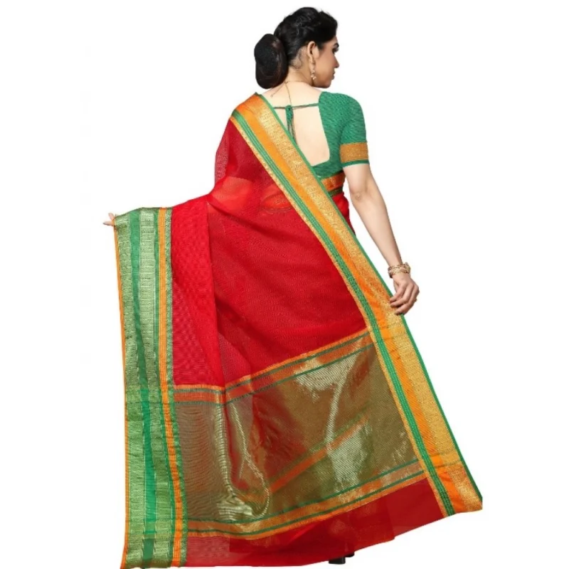 51341558050_33f9be8a75_o_d-1000x1000-1.webp Generic Women's Kota Doria Cotton Border Saree With Blouse (Red, 5-6 Mtrs)