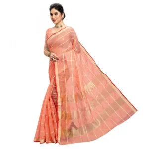 51369924749_e12fa70a51_o_d-1000x1000-1.webp Generic Women's Kota Doria Cotton Checked Saree With Blouse (Peach, 5-6 Mtrs)
