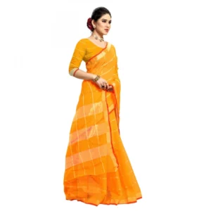 51369927769_379830fa97_o_d-1000x1000-1.webp Generic Women's Kota Doria Cotton Checked Saree With Blouse (Yellow, 5-6 Mtrs)