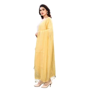 51955874536_688740eef3_o_d-1000x1000-1.webp Generic Women's Cotton Silk Strips Printed Dupatta (Yellow, Length:2-2.4 mtr)