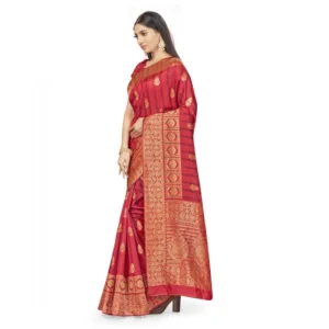 52016022637_1cd7875cf1_o_d-1000x1000-1.webp Generic Women's Banarasi Silk Saree With Blouse (Peach, 5-6Mtrs)