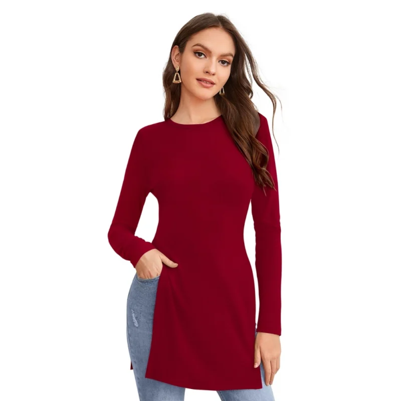 52180040292_a6cd7b4c74_o_d-1000x1000-1.webp Generic Women's Western Wear Hosiery T Shirts (Maroon)