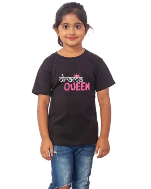 52320472207_03cca43182_o_d-1000x1000-1.webp Generic Girls Cotton Drama Queen Half Sleeve TShirt (Black)