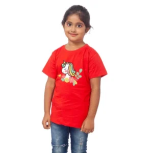52321606693_d04ac19425_o_d-1000x1000-1.webp Generic Girls Cotton Unicorn Face Half Sleeve TShirt (Red)
