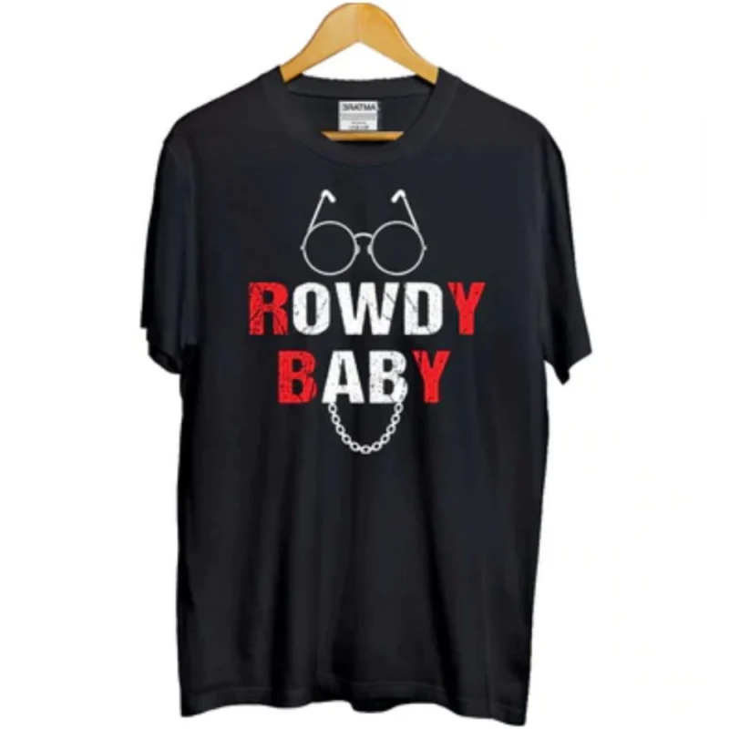 52321727394_b9f95c588e_o_d-1000x1000-1.webp Generic Girls Cotton Rowdy Baby Half Sleeve TShirt (Black)