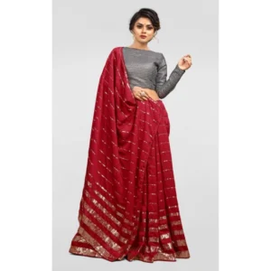 52350876137_25dd9aa1ce_o_d-1000x1000-1.webp Generic Women's Vichitra Saree with Blouse (Red, 5-6 Mtrs)