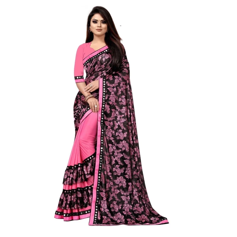 52351828011_c5bf470f78_o_d-1000x1000-1.webp Generic Women's Lycra Blend Saree with Blouse (Pink, 5-6 Mtrs)