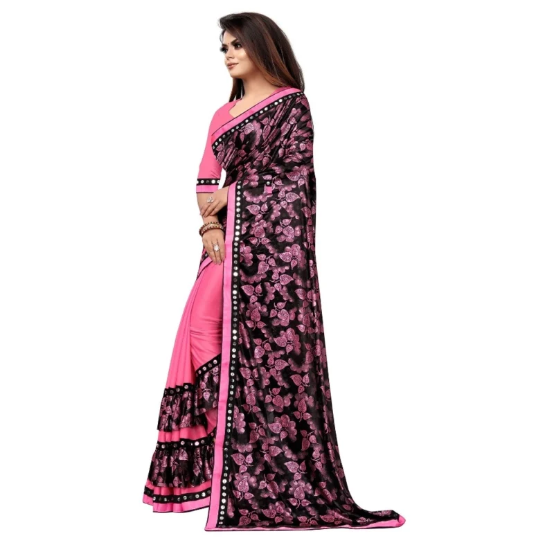 52352151574_0763c52196_o_d-1000x1000-1.webp Generic Women's Lycra Blend Saree with Blouse (Pink, 5-6 Mtrs)