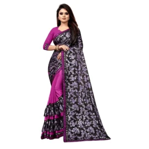 52352154089_3199a02fdc_o_d-1000x1000-1.webp Generic Women's Lycra Blend Saree with Blouse (Purple, 5-6 Mtrs)