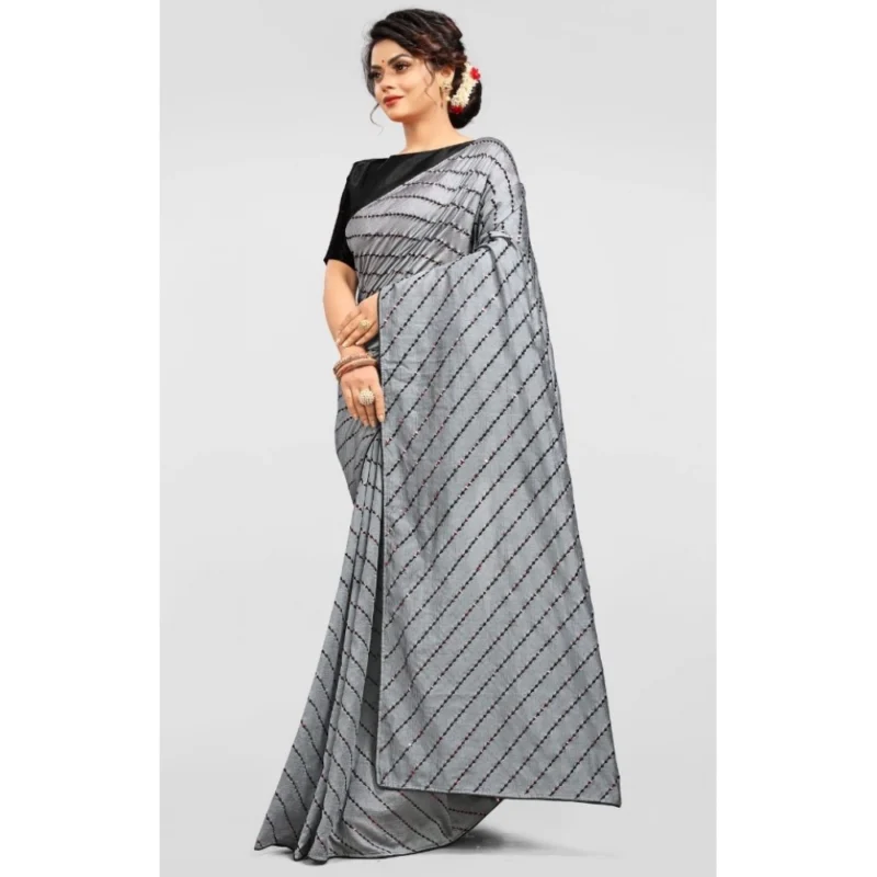 52352154259_1a65e7fd51_o_d-1000x1000-1.webp Generic Women's Vichitra Saree with Blouse (Grey, 5-6 Mtrs)